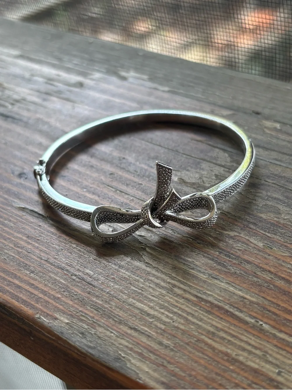 Sterling Silver Diamond Pave Bangle Bracelet